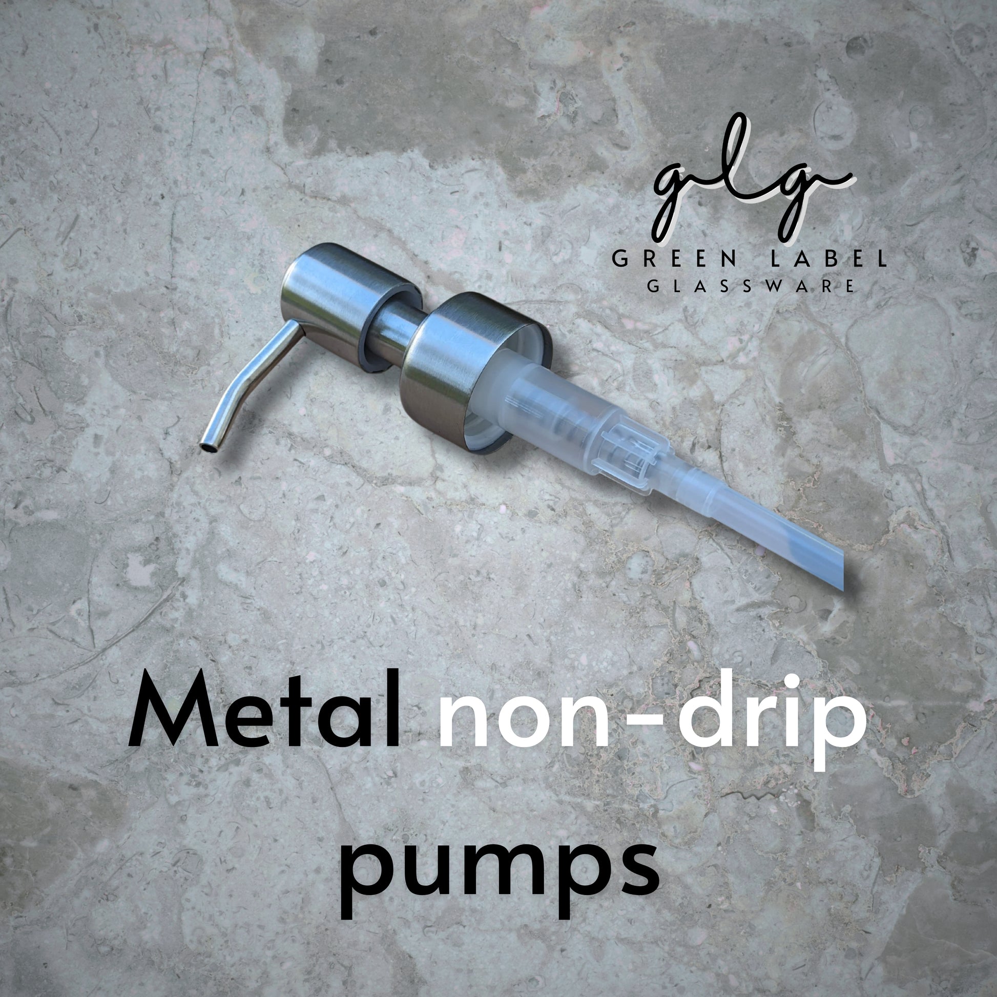 Drip-free metal stainless steel soap pump in silver | Easy clean | No mess pump